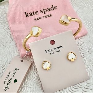 NWT Kate Spade Signature Studs & Cuff Bracelet